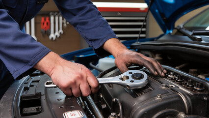 Obraz premium car service mechanic