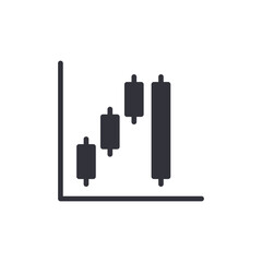 Candlestick Chart Icon For Financial Analysis And Investment