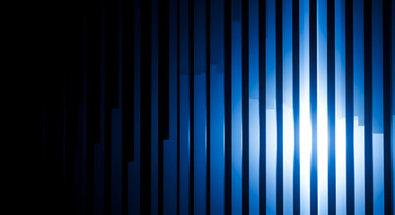 Blue Vertical Stripes With Bright Light And Shadow