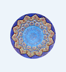 blue ceramic tile