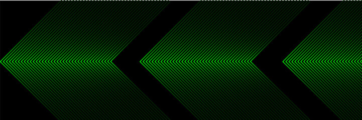 Green neon glowing arrows technology abstract background. Futuristic laser graphic vector design © Samroni Arrosid