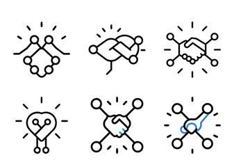 Funny cartoon monster and animal crowd vector illustration set with seamless pattern