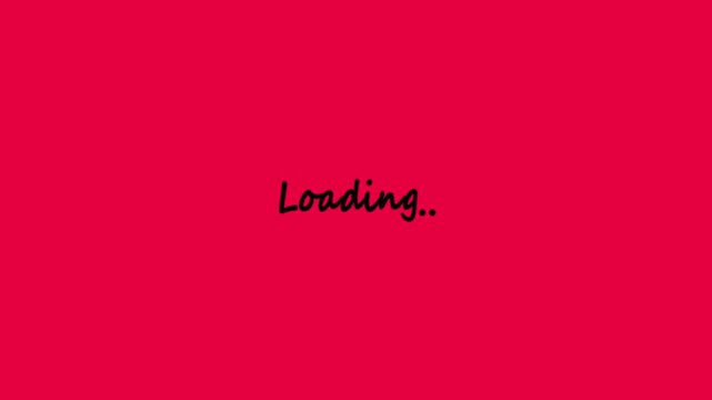 Abstract downloading progress text animation loading icon. Loading text with looping dots animation background 4K stock video.