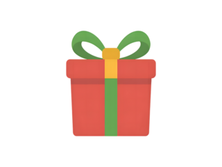 green gift box isolated