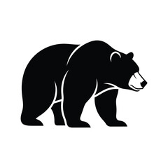 Bear walking side view silhouette animal wildlife nature mammal forest creature predator