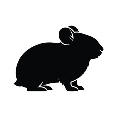 Mouse silhouette icon simple design vector illustration rodent symbol animal cute mammal small mammal