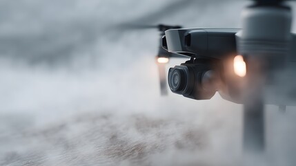 Close-Up of Modern Drone Camera