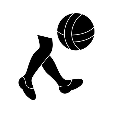 minimal sipa volleyball silhouette simple foot vector illustration