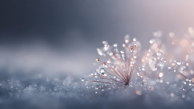 Delicate Frosted Dandelion Seed Head