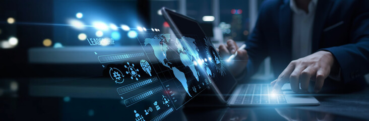 Executives connected to digital leadership access vision empowerment. Decision strategy, innovation culture, organizational development, and performance excellence.