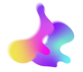 Colorful abstract fluid grainy shape 