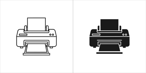 Printer icon showing a document being printed