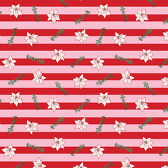 Christmas decor seamless vector pattern