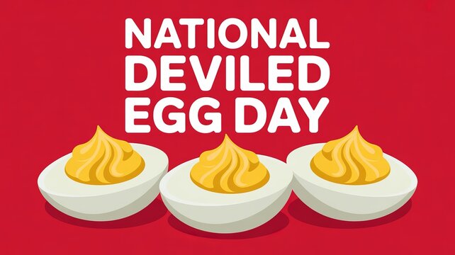 Tasty deviled eggs illustration highlighting food holiday celebration. - Powered by Adobe