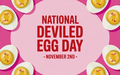 Tasty deviled egg illustration symbolizing November second food celebration.