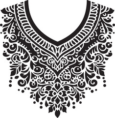 Black and white vintage floral lace pattern with butterfly silhouette for seamless vector design and baroque antique border illustration