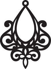 Vector illustration of an abstract seamless floral pattern design element in vintage black and white style