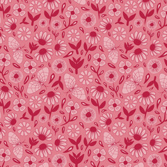 Ditsy floral seamless vector pattern