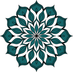 Elegant color Floral Mandala Art Vector Design Pattern