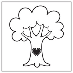 Autumn Trees Coloring Pages