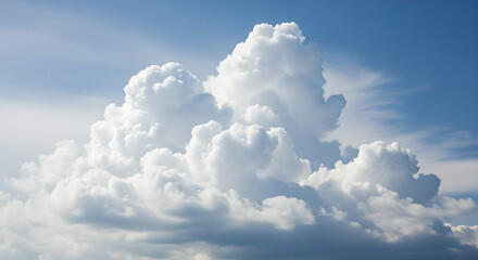 Blue Sky White Cumulus Clouds Daylight Copy Space