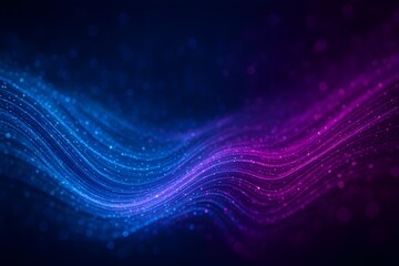 Abstract blue and pink glowing waves background with futuristic digital light