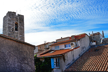 Tiled roofs of old houses