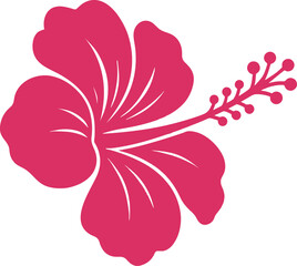 Hibiscus Editable Vector AI File | Adobe Illustrator | Export to SVG, EPS, PDF, PNG, DXF, JPEG