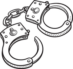 black and white handcuffs