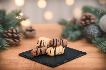 christmas cookies on the table