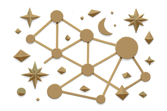 Numbers neon cosmic connecting no isolated aesthetics holographic icon fusion vector colors