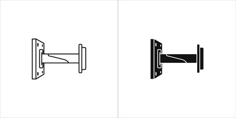 Towel holder line icon outline towel holder vector icon for web design