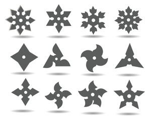 A vector set of gold star icons for decoration, design, or pattern illustration