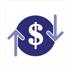 profit and lose icons. simple colored vector illustration