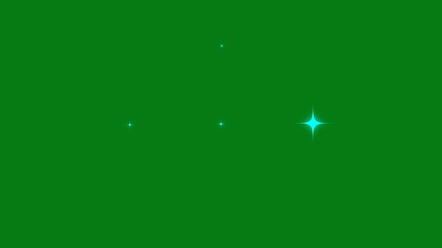 Twinkle light stars sparkling, Star twinkling for festive holiday event. night sky, Glow twinkle movement timeline, energy explosion video. 4k animation