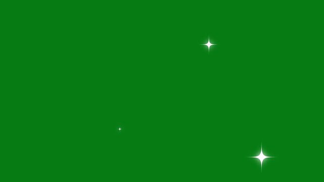 Twinkling stars animation, white cartoon, flat, vector, doodles style stars Blinking retro vector stars and starry night sky, looping animation. Animation twinkling stars. 4k animation