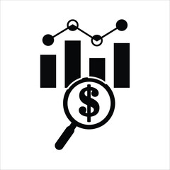 analysis icons. simple solid vector illustration
