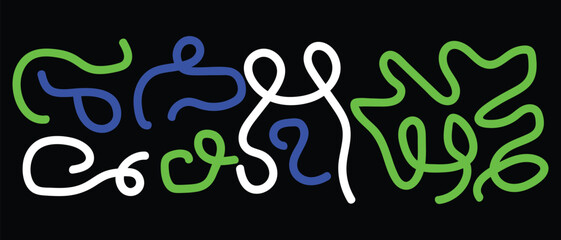 Colorful abstract curved lines background vector illustration