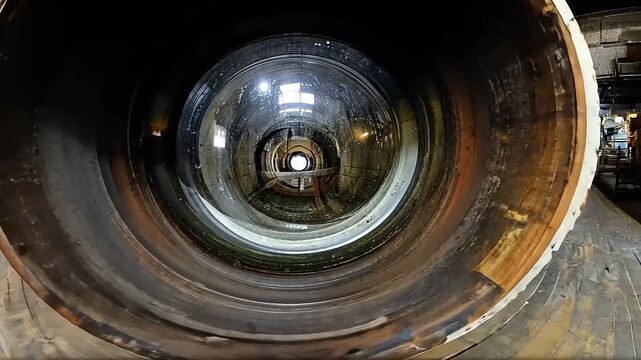 Exploring the Interior of an Abandoned Telescopic Observatory Structure in Detail