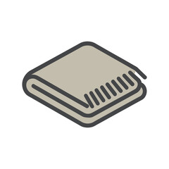 Wool blanket Icon on White Background Vector Art Illustration on white background.