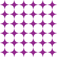 Seamless monochrome curved star pattern. illustration of vector background.