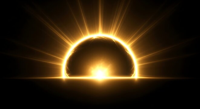 Brilliant ring of fire solar eclipse illuminates the dark sky