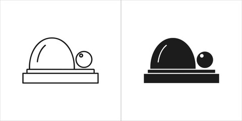 Snow globe icon in outline and glyph style