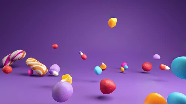 Colorful candy display celebrating Halloween fun.
