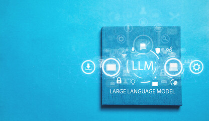 LLM-Large Language Model. Business concept