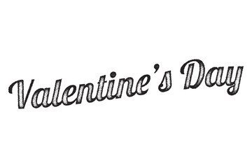 Valentine's day lettering typography art grunge design