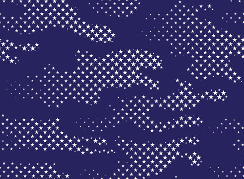 Seamless Star Camouflage halftone abstract pattern, Military Camouflage repeat pattern design for Army background, USA, america star pattern printing clothes, fabrics, sport  jersey texture print
