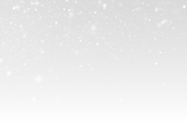 Realistic falling snow with white flakes in the air. Snowy texture on transparent background for creating winter mood, overlays, or festive effects. PNG