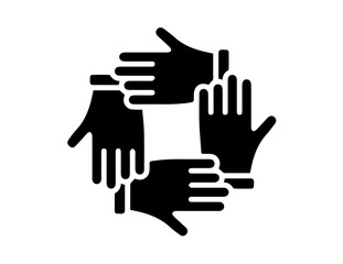 Hands vector illustration showing people, teamwork, and support concept