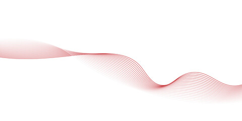 Fototapeta premium abstract red wave line background, ed wave vector illustration with wavy lines and digital light flow creates a modern texture, red wave lines on white background,